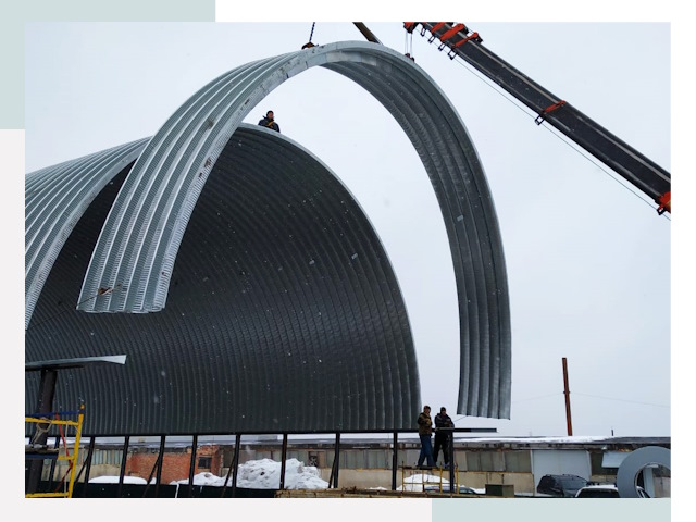 Полукруглые ангары в Муроме