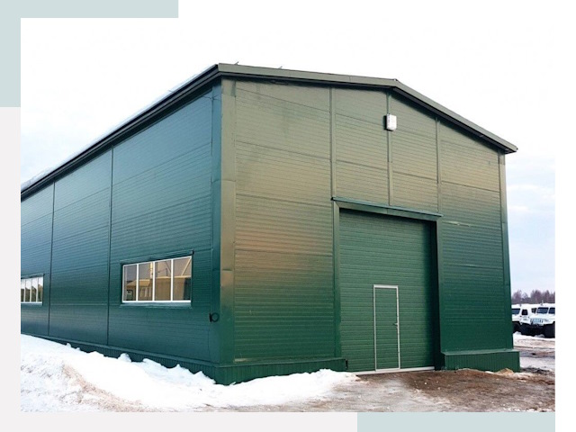 Двускатные ангары в Муроме